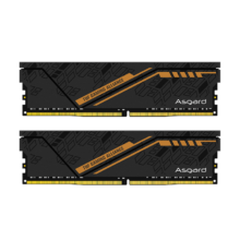 阿斯加特（Asgard）16GB(8GBx2)套装 DDR4 3200 台式机内存条 金伦加-黑橙甲 TUF联名款