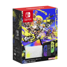 任天堂（Nintendo）Switch OLED日版/港版游戏机续航加强版ns体感掌机便携家用主机 日版OLED喷射战士3限定机64G赠2年VIP会员