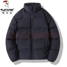 啄木鸟（TUCANO）品牌棉服外套男女冬季新款加厚防风保暖休闲百搭棉服EE 黑色