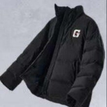 20点开始：Gap 防风防泼水刺绣logo立领羽绒服外套677674 黑色
