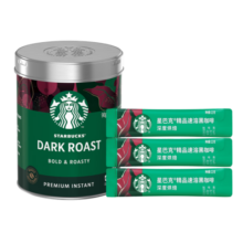 星巴克（Starbucks）速溶咖啡黑咖啡 重度烘焙罐装90g+3条尝鲜装 0糖美式健身即冲