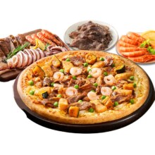 达美乐 大满贯牛肉海鲜比萨 9''卷边饼底 电子券可外送*3件