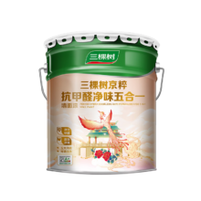 8号、plus:三棵树 漆内墙乳胶漆京粹抗甲醛净味五合一墙面漆 18L
