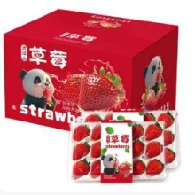 PLUS会员：粤迎 大凉山奶油草莓 24枚/盒 到手2盒装净500g