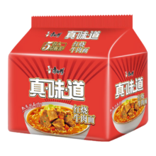 PLUS会员：康师傅方便面 真味道 红烧牛肉面101g*5袋