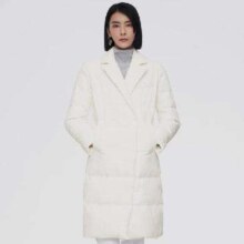 波司登 女士气质商务简约中长款保暖西服领羽绒服风衣