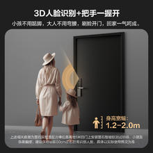 EZVIZ 萤石 DL20FVS 人脸大屏可视指纹锁 掌静脉用防盗门电子密码锁 灰色