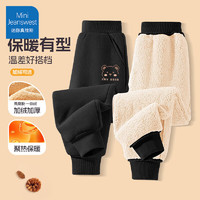 JEANSWEST 真维斯 儿童加绒卫裤 加厚保暖羊羔绒