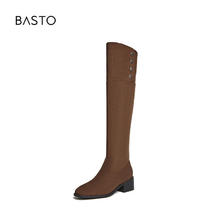 BASTO 百思图 女士时尚两穿西部牛仔过膝靴 A7313DC4