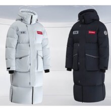 波司登太空尔滨羽绒服90绒连帽男女情侣同款长款冬季外套B40143670EB