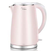 美的（Midea）电热水壶烧水壶热水壶开水壶 304不锈钢1.7L大容量 家用便携自动断电无缝内胆 MK-H517E3