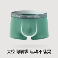 YOUKESHU 有棵树 40支精梳棉男士内裤秋冬纯棉5A抗菌裆宽松一片式透气平角裤