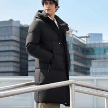 20点、plus会员：坦博尔 长款连帽羽绒服 TF248779 多色多尺码可选