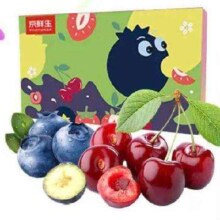 PLUS会员：京鲜生 云南蓝莓15mm+4盒装125g/盒+JJ级车厘子5斤装