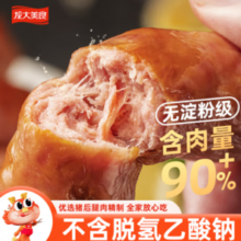 龙大美食 黑猪肉火山石烤肠肉肠720g/12根