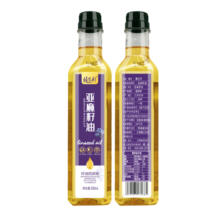 赣之村俄罗斯进口原料纯正亚麻籽油物理冷压榨一级食用油无添加 500mL*1瓶