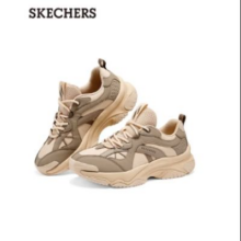 PLUS会员：SKECHERS 斯凯奇 女款秋冬漫月鞋厚底老爹鞋复古运动休闲鞋 177590
