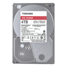 东芝（TOSHIBA）P300系列机械硬盘 台式机电脑内置硬盘SATA3接口7200转5400转硬盘 4TB HDWD240YZSTA 128M缓存 标配(无配件)