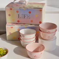 CERAMICS 佩尔森 蝴蝶结釉下彩陶瓷餐具 4.5英寸碗