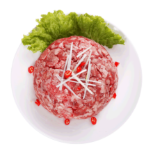 伊赛 国产原切牛肉馅/牛肉饼 2斤(250g*4) 烧烤生鲜 冷冻