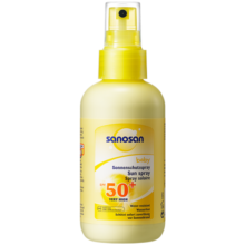 哈罗闪（sanosan）防晒喷雾 婴儿青少年儿童防晒霜乳SPF50+150ml 【效期2025.10】