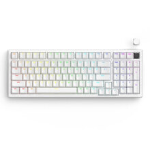 HELLO GANSSGANSS 3104TPro/3075T 客制化机械键盘高斯三模无线键盘蓝牙2.4G有线热插拔办公游戏键盘 3098T白色【GASKET结构】 KTT风信子轴
