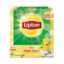 立顿（Lipton）绿茶安徽黄山200g 送礼非独立袋泡双囊茶包办公室下午茶2g*100包