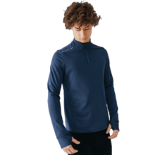 迪卡侬（DECATHLON）冬季内搭速干长袖t恤男训练服运动速干衣健身跑步上衣RUNM 暗夜蓝（速干+薄绒款） XL