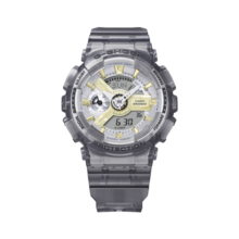卡西欧（CASIO）GIRLS系列 时尚透明运动防震防水女手表 冰晶灰 GMA-S110GS-8ADR