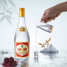 汾酒 黄盖玻汾 清香型白酒 口粮酒 55度 950mL 2瓶 双瓶 礼盒装*2件