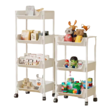 PLUS:云舵 象牙白三层基础款置物架+挂钩 30*20*68cm