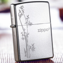 ZIPPO打火机原装之宝 锻纱镀铬-步步高升竹子美国进口煤油火机圣诞礼物 205-C-000017