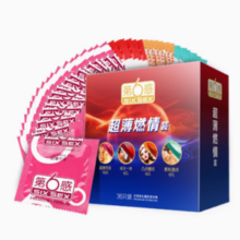 SIXSEX 第六感 超薄安全套 共36只（超薄平滑18只+冰火一体6只+凸点螺纹6只+颗粒激点6只）