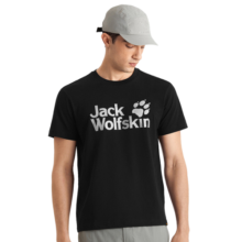 Jack Wolfskin狼爪T恤男 吸湿速干 春夏透气日常通勤圆领短袖5818375 Z 5818375黑色6000 M码175/96A