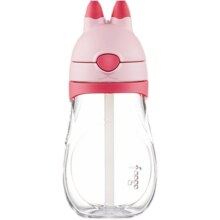 膳魔师正品兔子tritan儿童饮水杯有盖幼儿园水杯吸管杯BBSH-420ml