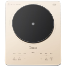 美的（Midea）电磁炉多档调节家用火锅炉2200W大功率爆炒一体玻璃面板匀火加热铂钻超薄防水【家电政府补贴】 裸机 MC-E22B22