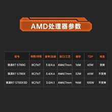 AMD 锐龙R7 5700G/5700X/X3D散片套装微星华硕B450B550主板CPU套装