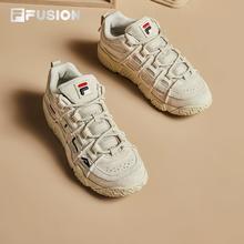 FILA FUSION 斐乐面包鞋情侣老爹鞋女鞋复古篮球鞋女生休闲运动鞋
