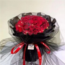 鲜花情人节玫瑰鲜花同城配送闺蜜女朋友老婆生日花束礼物当地花店 经典色·33朵红玫瑰鲜花花束 同城配送 支持预约日期