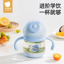 百亿补贴：贝肽斯儿童鸭嘴杯水杯防摔宝宝幼儿园吸管杯上学生带提绳喝水杯子