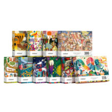 弥鹿（MiDeer）国际艺术家插画拼图进阶儿童早教玩具3岁+男孩女孩新年生日礼物 疯狂马戏团352片（法国）