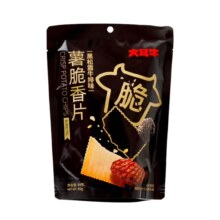 大耳牛 薯脆香片薄饼干黑松露牛排味80g/袋
