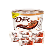 德芙（Dove）摩卡榛仁巧克力分享碗装18粒243g休闲儿童零食糖果生日圣诞礼物