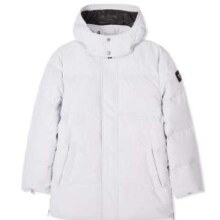 20点开始：卡宾 字母印花连帽羽绒服 潮流保暖大衣宽松外套 浅灰色16
