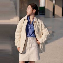 波司登 翻领菱形绗线舒适百搭轻薄外套羽绒服女