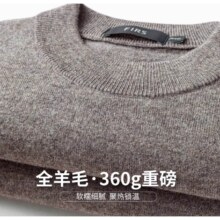 杉杉  羊毛加厚 重磅360g长袖羊毛衫