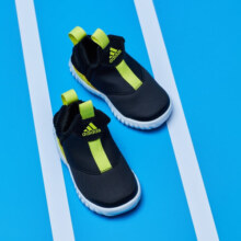adidas「海马鞋」RapidaZEN一脚蹬学步鞋男婴童阿迪达斯轻运动 黑色/黄色 23(130mm)