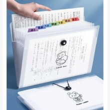 慢作 多层a4试卷收纳袋文件袋 5格
