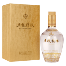 需首购、PLUS会员：五粮液股份 五粮精酿 拉丝金  浓香型白酒 52度 500ml