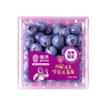 佳沃（joyvio）秘鲁进口蓝莓 14mm+ 礼盒装4盒 约125g/盒 新鲜水果礼盒